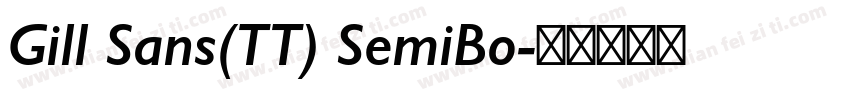 Gill Sans(TT) SemiBo字体转换